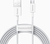 BASEUS SUPERIOR SERIES - Gegevenskabels - USB naar Micro -USB - 2a - 2m - Wit