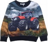 S&c Sweater met trekker / tractor - zwart/rood -  Massey Ferguson - maat 86/92 (2)