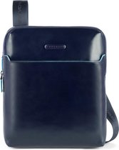 Piquadro Blue Square Crossbody Bag iPad 11"/ Pro 9.7" Front Pocket Dark Blue