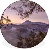 WallCircle - Wandcirkel - Muurcirkel - Vulkaan - Indonesië - Java - Aluminium - Dibond - ⌀ 60 cm - Binnen en Buiten