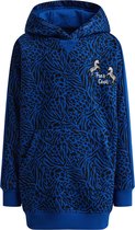 WE Fashion Meisjes sweaterjurk met dessin en capuchon