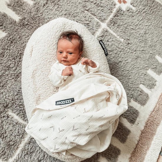 Snoozzz Hydrofiel doek XL Swaddle - de beste kwaliteit zachte Hydrofiel - 100% katoen - 120 x 120 cm - Champagne goud van SNOO — afbeelding 5