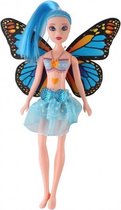 tienerpop met vleugels Fairy Princess 20 cm blauw