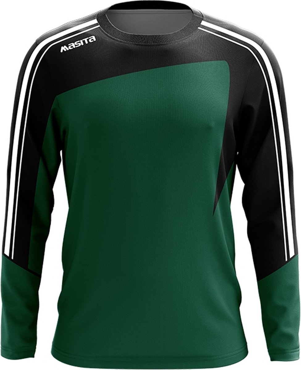 Masita | Forza Sweater - Mouw met Duimgaten - groen-zwart - L