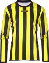 Masita | Sportshirt Barça Lange Mouw Dames & Heren Shirt Licht - Stevig - 100% Polyester - BLACK/YELLOW - 128