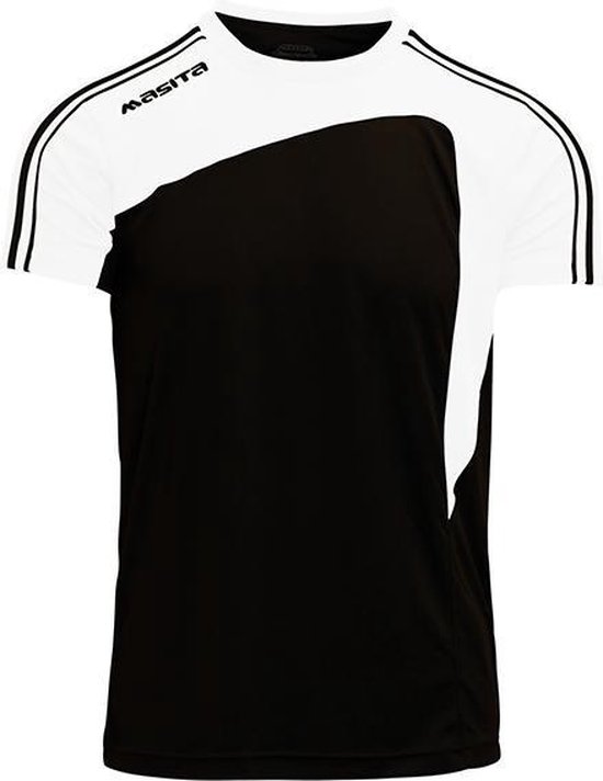 Masita | Sportshirt Forza - Licht Elastisch Polyester - Ademend Vochtregulerend - BLACK/WHITE - L