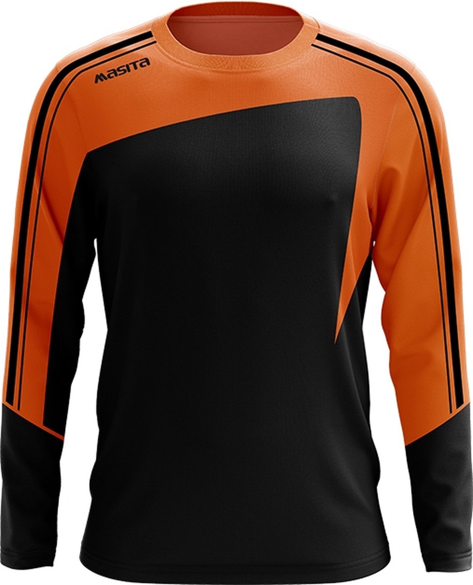 Masita | Forza Sweater - Mouw met Duimgaten - zwart-oranje - M