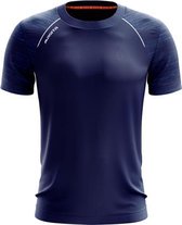 Masita | Sportshirt Heren Korte Mouw Licht Elastisch Ademend - Voetbalshirt Teamlijn Supreme - NAVY BLUE - 164