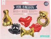 Folieballonnen Party - metallic - 12 x 10 cm