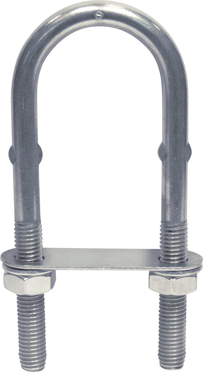 U-bout met contraplaat M5 x 80 mm RVS-304