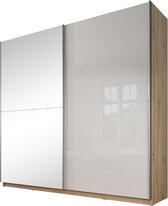 Meubella - Kledingkast Mariah - Eiken - Wit - 217 cm