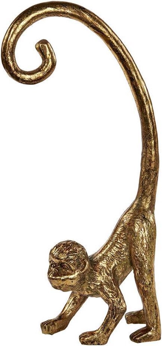 Goodwill Aapje met krulstaart Goud 42 cm