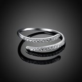 Romantische 925 Zilveren Ring afgewerkt met Zirkonias
