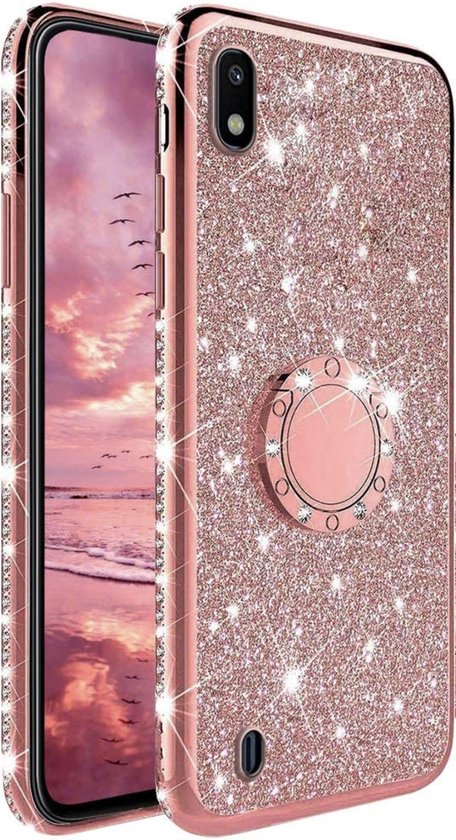 Coque Arrière Magnétique Samsung Galaxy A10 - Rose - Glitter - TPU Souple |  bol