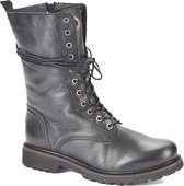 Ca Shott halfhoog veter boots dames zwart leer