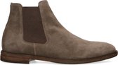 Manfield - Heren - Taupe suède chelsea boots - Maat 42
