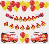 brandweerwagen thema verjaardag decoratieve ballon set 23st