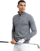Lyle and Scott Golf Quarter Zip Pullover heren casual sweater midden grijs