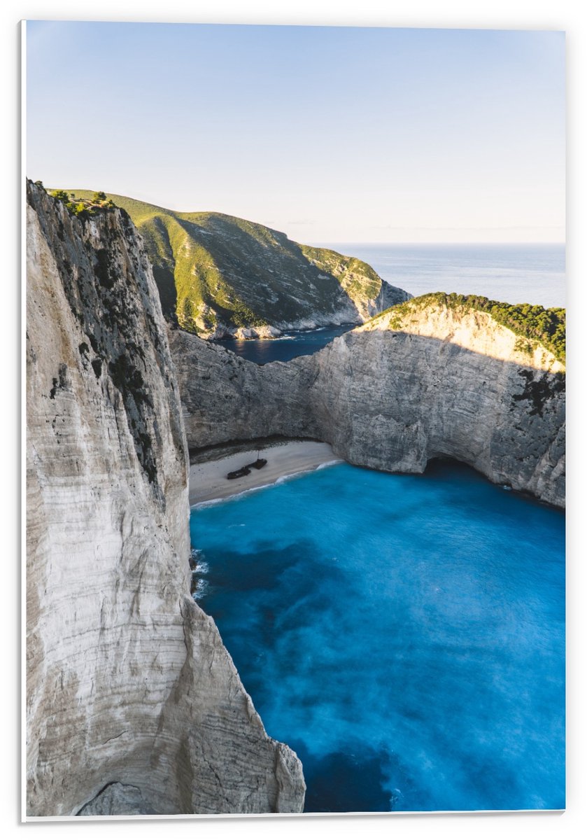 KuijsFotoprint Forex - Navagio Beach - Zakynthos - Griekenland - 40x60cm Foto op Forex Blauw