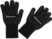 Ovenhandschoenen - BBQ Handschoenen Maestre - Ovenwanten - Set van 2 - Hittebestendig Tot 500°C  - EN407 Certificaat - Zwart