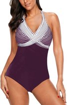 Halter Badpak Dames - Paars - Maat XL 'B'racha'