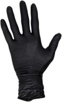 100x Large wegwerp handschoen Latex/poedervrij zwart