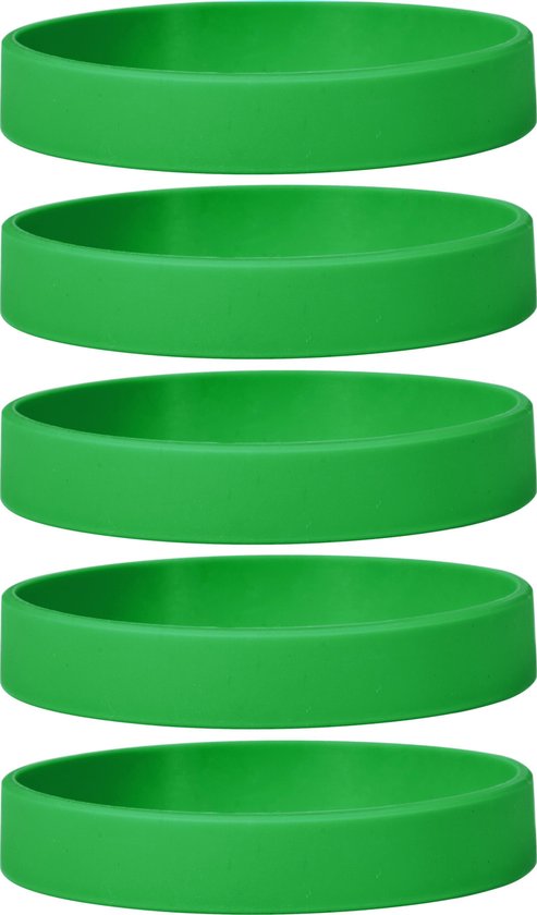 Dinilu - 30 x Siliconen Armbanden Groen - voor Volwassenen