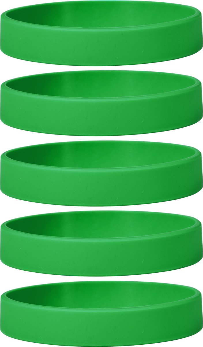 Dinilu - 30 x Siliconen Armbanden Groen - voor Volwassenen