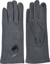 Juleeze Handschoenen Winter 8x24 cm Grijs Polyester Handschoenen Dames