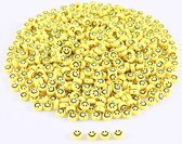 JOMAE - Smiley kralen - 7mm - Smiley kralen gekleurd - Sieraden maken - Kunststof - 100 stuks