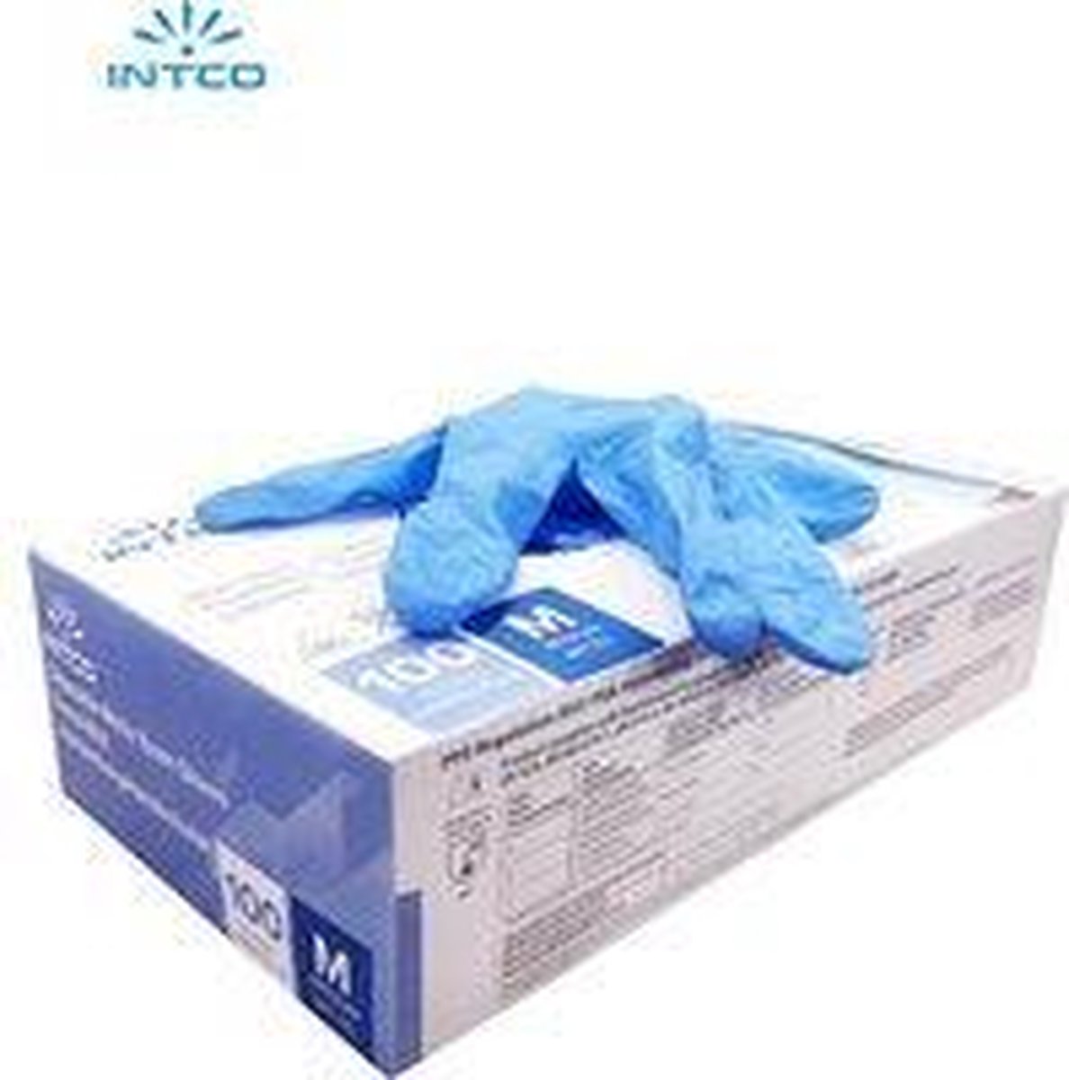 Goedkoopste Intco Nitril handschoenen - 200 Nitrile Wegwerp Handschoenen - Poedervrij, Latexvrij - Onderzoekshandschoenen - Maat L - Blauw