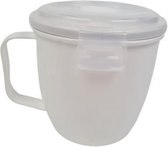 Magnetron Mok met Deksel CASSIE - Wit - Kunststof - 620 ml