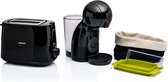 KRUPS Dolce Gusto Piccolo XS (KP1A3B10) zwart incl. PHILIPS Broodrooster (HD2581/90), broodmandje en botervloot - Koffie Toast Pakket