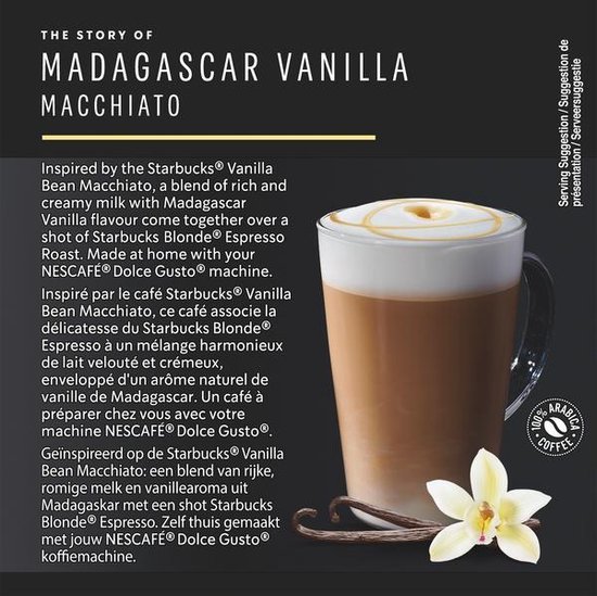 Starbucks by Dolce Gusto Madagascar Vanilla Macchiato - 36 koffiecups voor 18 koppen koffie - Starbucks