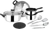 SITRAM 529561 - 12-delige pannenset - Essentieel assortiment - Roestvrij staal - Alle kookplaten inclusief inductie