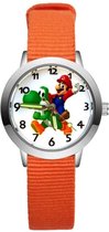 Super Mario - Kinderhorloge - Mario - Horloge - Mario Kart - Mario Speelgoed - Oranje/Yoshi