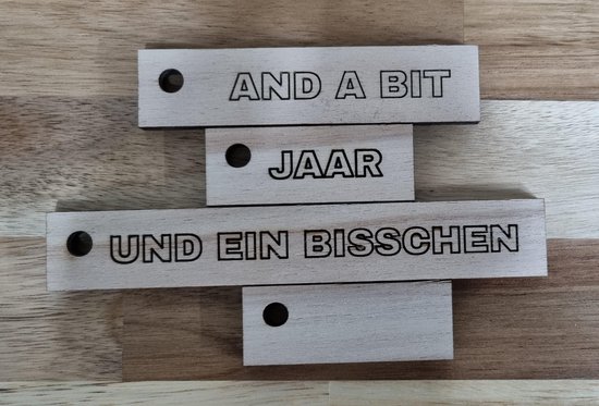 Era Wood - accessoires de maison en bois - fer à cheval plein de bonheur - avec numéros - étiquettes de suspension - bois d'épicéa massif