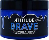 Attitude Hair Dye Semi permanente haarverf Brave Blauw