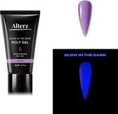 Alterz Polygel Glow in the dark Violet - Polygel nagels - Polygel kleuren - Glow in the dark - Violet - Paars - Blauw - 30ml