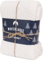 Senza Visgraat Gift Plaid Winter Lodge Wit - 160 x 120 -