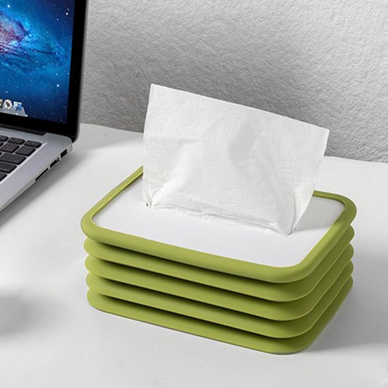 Decopatent® Tissuebox Houder Met Telefoon Houder - Tissues Tissuehouder Tissuedoos Gsm Sleuf Tissue Box Badkamer Keuken