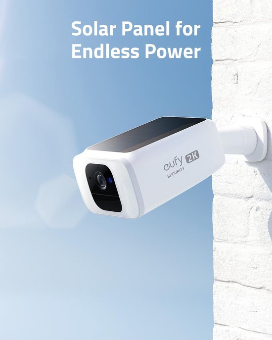 Eufy SoloCam S40 2K Draadloze Beveiligingscamera op Zonne-energie - Accu - Wit - Eufy