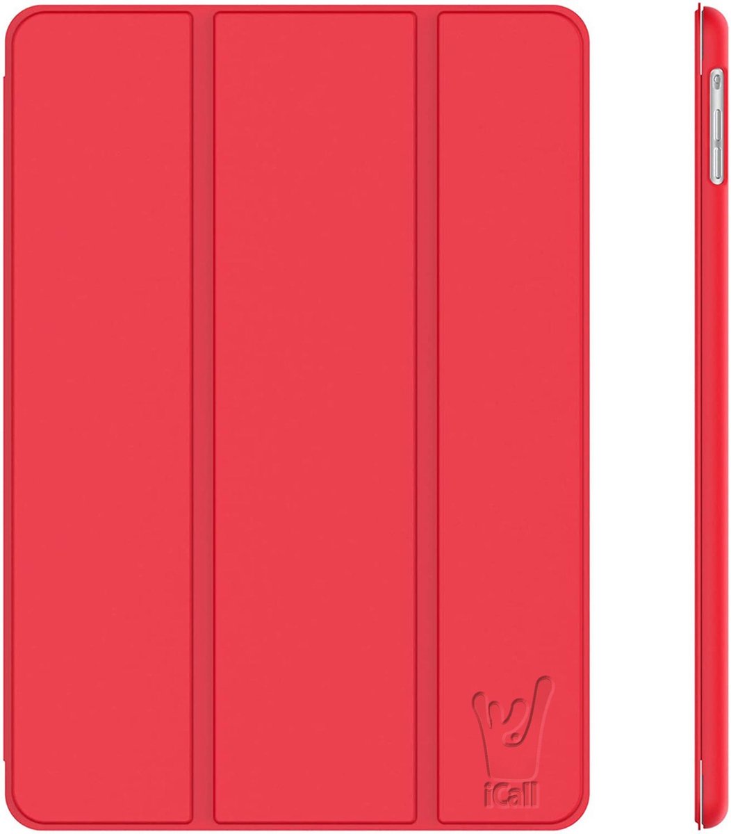Hoes geschikt voor iPad Air 2019 10.5 inch - Book Case Rood - Trifold