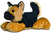 knuffel Mini Flopsie Duitse herder 20,5 cm bruin/zwart