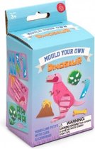 knutselset Vorm je eigen dinosaurus 7 cm roze