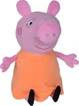 knuffel Peppa Pig Mama junior 35 cm pluche roze/oranje