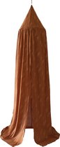 LilyLou hemeltje - 100% katoen - klamboe - 245 cm ↕ - Roest met gouden stippenprint