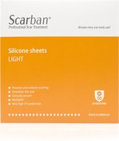 Scarban Light siliconenpleister 5 x 7,5 cm | vermindert littekens en littekenklachten | siliconenverband