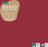 servetten Bio 3-laags 33 x 33 cm papier bordeaux 20 stuks