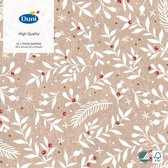 servetten Xmas Berries 3-laags 33 x 33 cm beige 20 stuks
